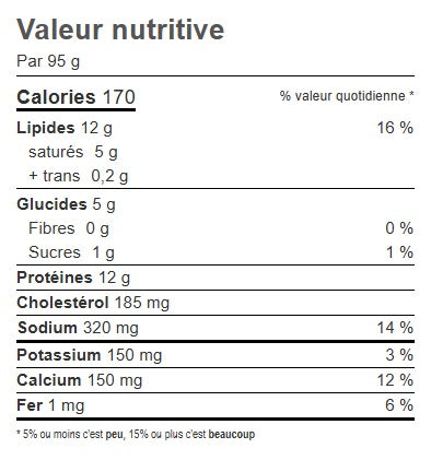 Quiche cheddar-champignons-bacon (UN)