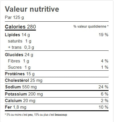 BOUCHÉE DE MORUE PANÉ COUSTILLANT (POIDS)