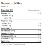 PATATE CHIP CROUST. NATURE A/PELURE (POIDS)