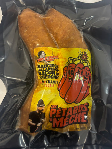 ⚫️ SAUCISSE LES PÉTARDS À MÈCHE (JALAPENOS/BACON/CHEDDAR)