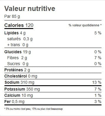 PATATE-FRITE QUARTIER ÉPICÉE (POIDS)