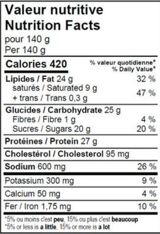 CÔTE LEVÉE CUITE BBQ