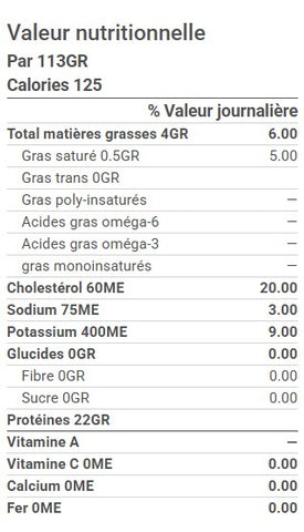 LONGE DE SAUMON DU PACIFIQUE (POIDS)