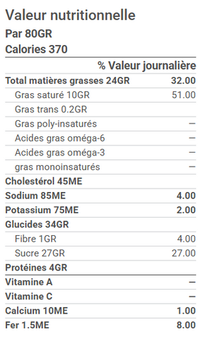 DESSERT BARRE CHOCOLAT DUBAÏ (2X)