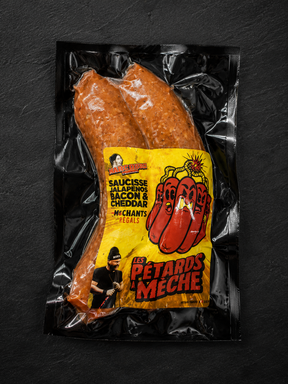 ⚫️ SAUCISSE LES PÉTARDS À MÈCHE (JALAPENOS/BACON/CHEDDAR)