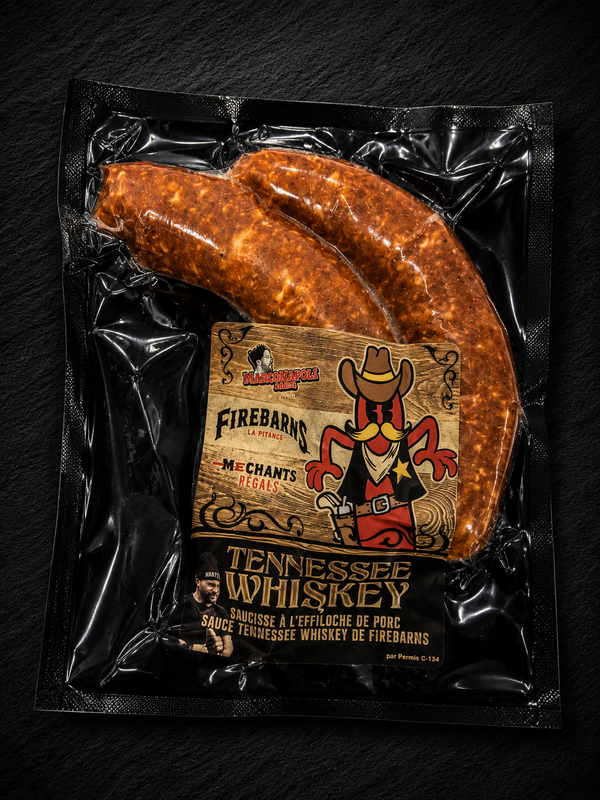 ⚫️ SAUCISSE TENNESSEE WHISKEY (EFFILOCHÉ DE PORC SAUCE)