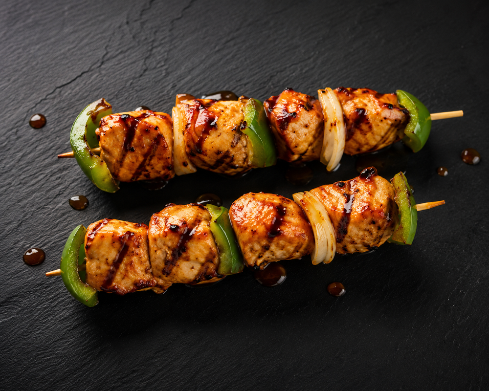 ⚫️ BROCHETTE DE POULET GARNI CALIFORNIE