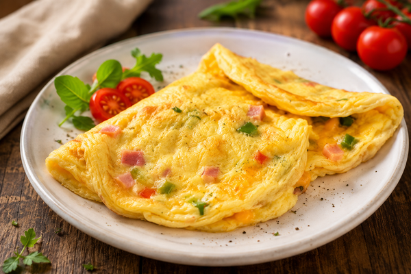 ⚫️ Omelette western cuit