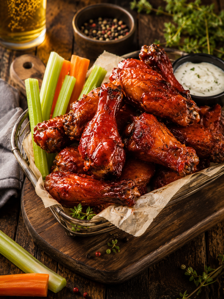 🟦 GROS FORMAT AILES DE POULET BUFFALO CUIT