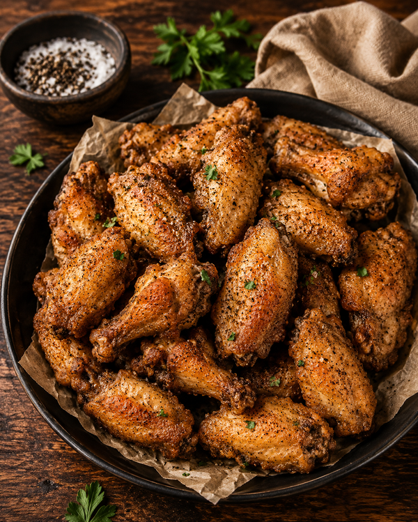 ⚫️ 1KG AILE DE POULET SEL ET POIVRE CRU