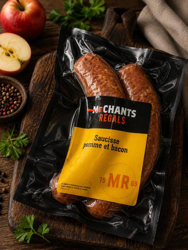 ⚫️ SAUCISSE POMME ET BACON