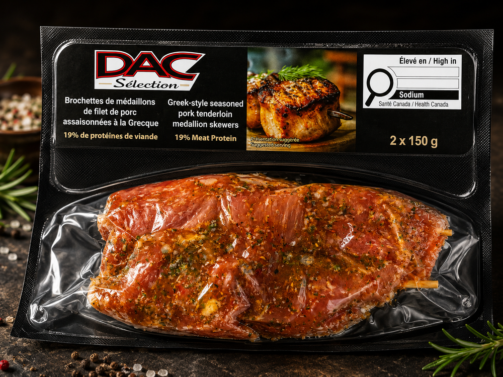 ⚫️ BROCHETTE DE MEDAILLON DE PORC GRECQUE